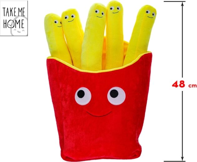 Plush Toy French Fries with Face 48 cm