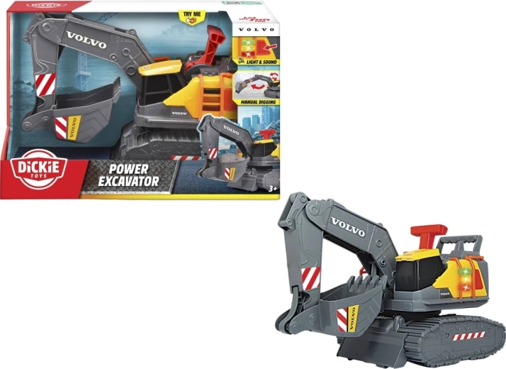 Dickie Toys VOLVO ehitusekskavaator tulede ja helidega 30 cm