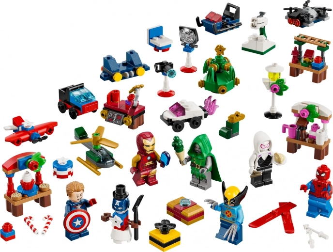 6 LEGO Marveli minifiguuri pidulike tarvikutega