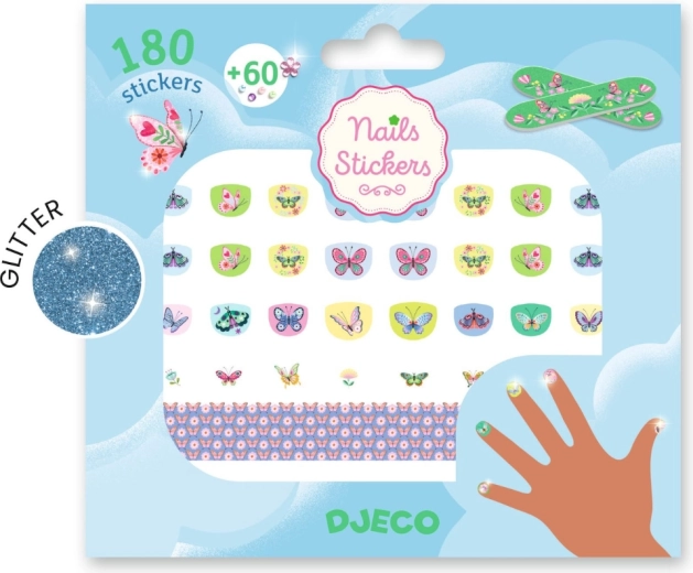 Djeco Nail Stickers Butterflies