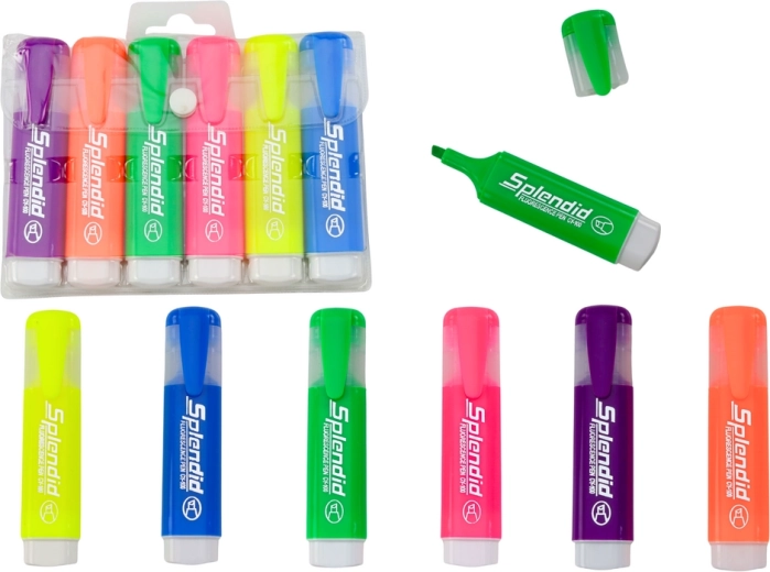 Pastelsete tekstimarkerite komplekt 6 tk