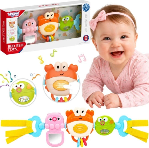 Woopie Baby hanging sensory activity panel for stroller and crib – ocean world