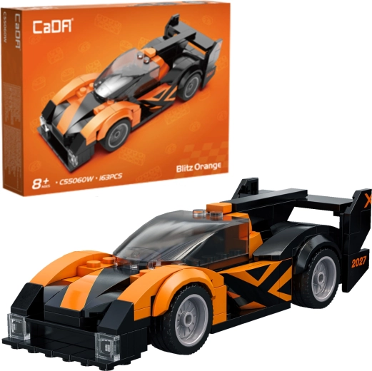 CaDA ehituskomplekt võidusõiduauto Blitz Orange 163 osaga