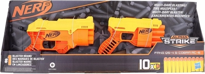 Nerf Alpha Strike Fang ja Cobra – komplekt: 2 vahtblasterit 10 noolega