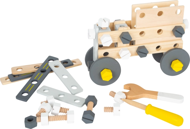 Wooden construction set small foot miniwob, 67 pieces