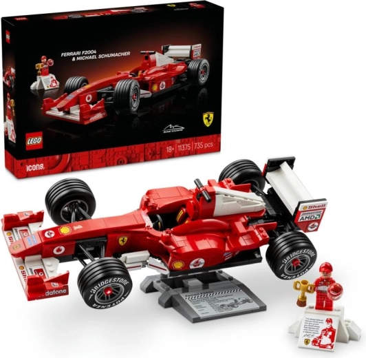 Lego Icons Ferrari F2004 ja Michael Schumacheri komplekt