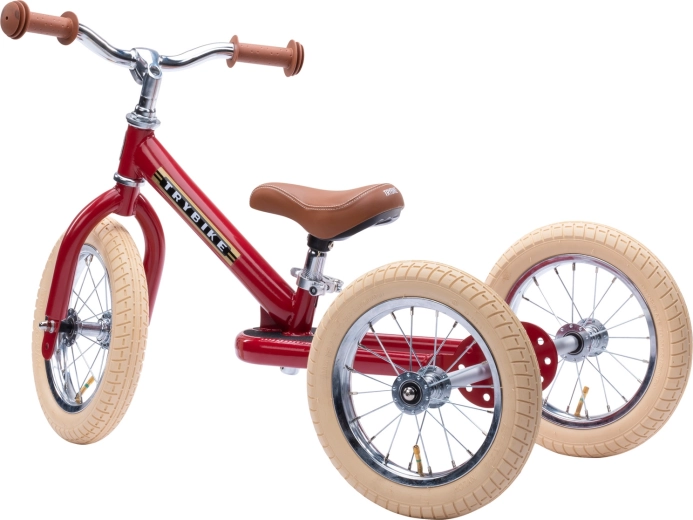 Trybike laste jooksuratas 2in1 (kolmerattaline ja kaherattaline) mattpunane