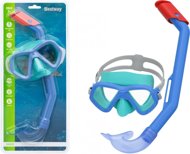 Laste snorgeldamiskomplekt maski ja snorkliga BESTWAY – Sinine