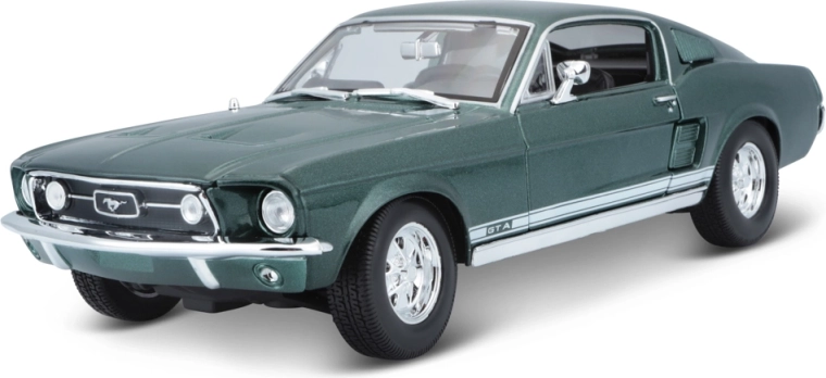 Maisto automudeli Ford Mustang gta fastback 1967 1:18 roheline metallik, metallist