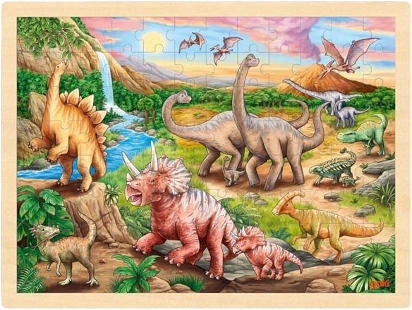 Goki puidust pusle Dinosauruste rada, 96 tükki