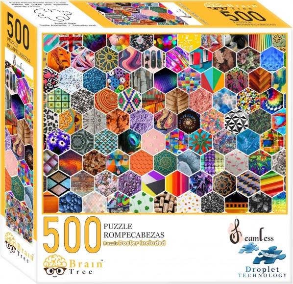 Pildiplaatide mosaiikpuzzle 500 tükki Brain Tree