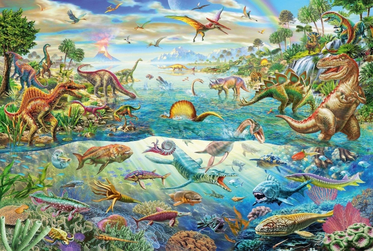 Pusle Dinosauruste maailm 200 tükki SCHMIDT