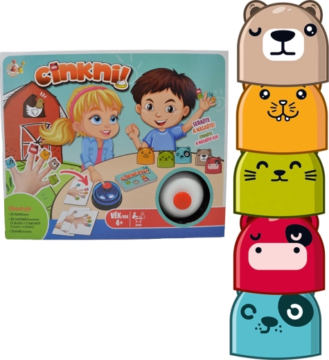 Studo Games Ding It! observation game with bell and finger puppets