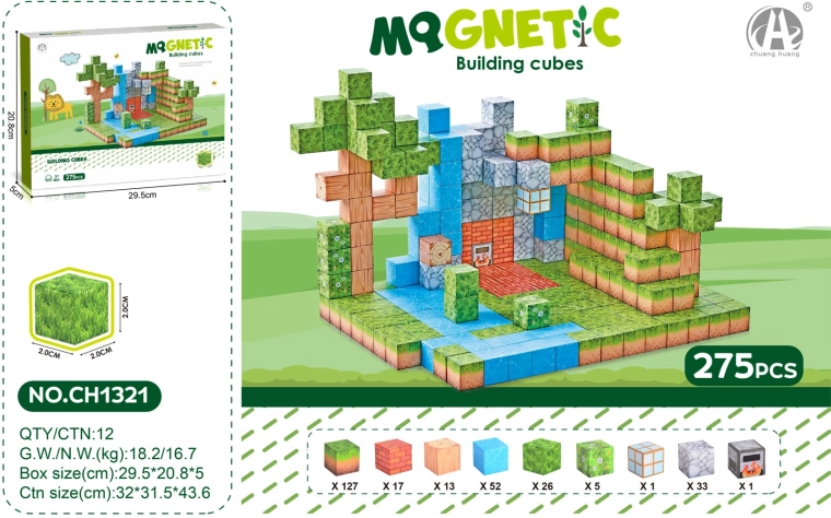 Magnetklotsid 3D – 275-osaline komplekt