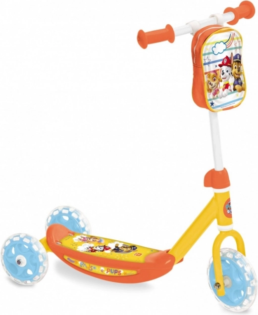 Three-wheeled scooter PAW PATROL with front bag