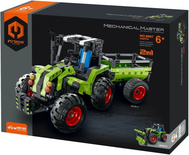 Konstruktor iM.MASTER traktor 2in1 – traktor ja traktor haagisega, 346 osa