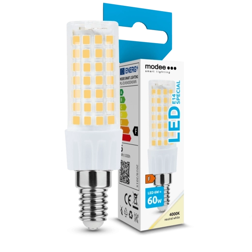 Modee Lighting LED Ceramic Bulb E14 6 W 4000 K, 600 lm
