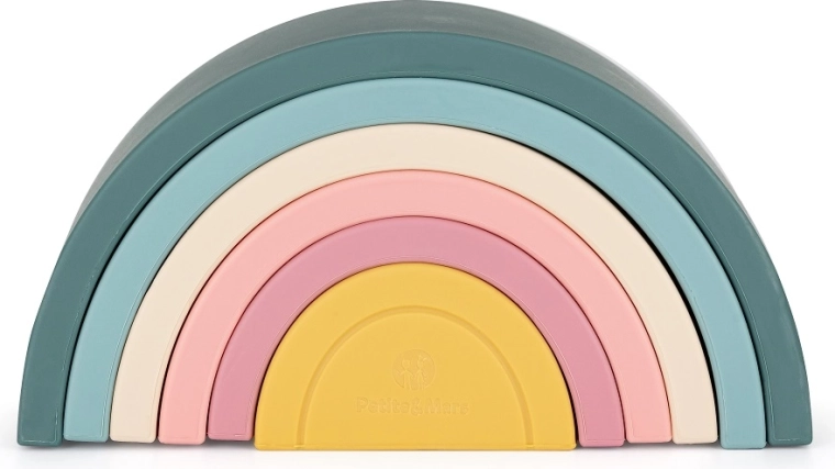Petite&Mars silicone stacking rainbow Rainbow intense ochre