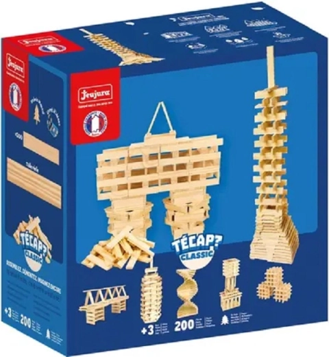Jeujura Wooden Construction Set Técap Classic (200 Pieces)
