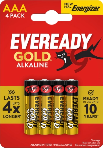 AAA patareid ENERGIZER Eveready Gold, 4 tk