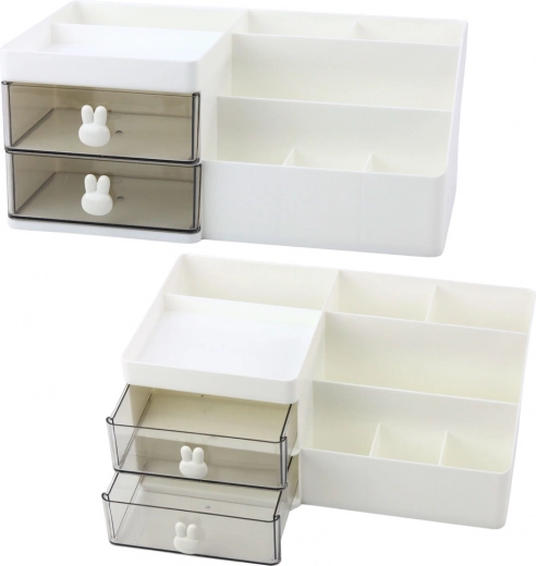 Functional Desk Organizer with Compartments and Drawers