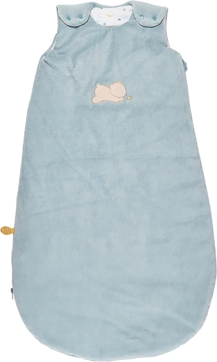 Nattou baby velour sleeping bag blue TOG 2.5, 6–24 months, 90 cm – Romeo, Jules & Sally