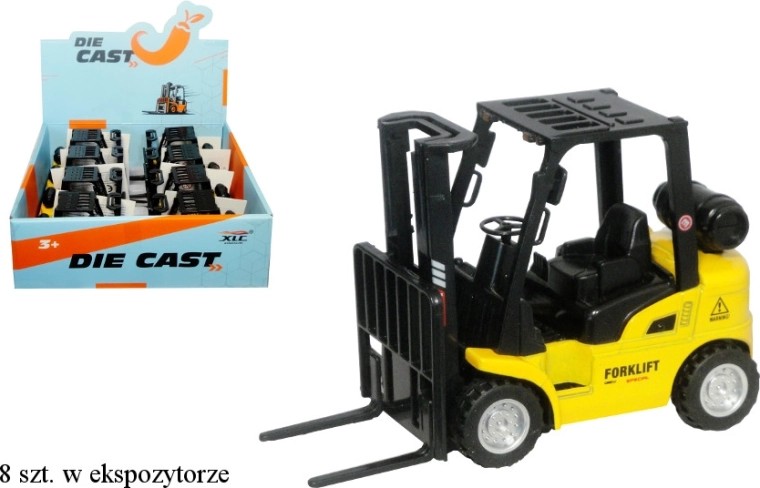 Mobile Forklift Truck – plastic-metal model with pull-back drive