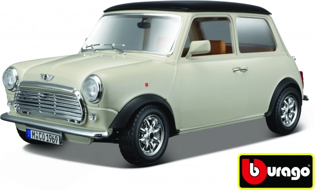 Metallist mudel Mini Cooper 1969 Bburago 1:18 beež