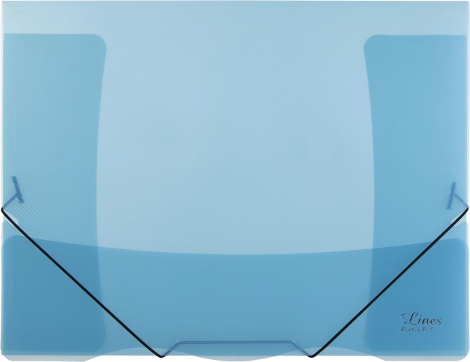 Folder with Elastic Lines Blue Transparent
