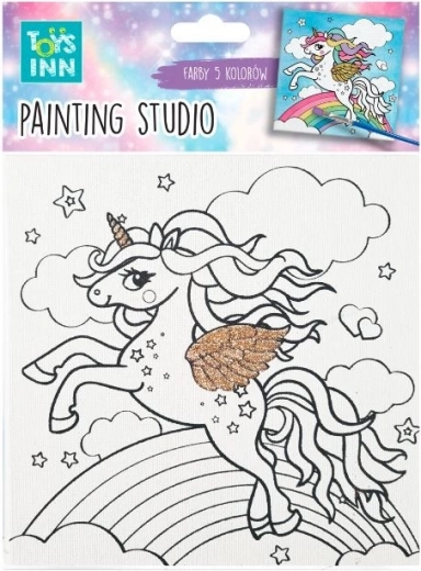 Painting set canvas unicorn rainbow