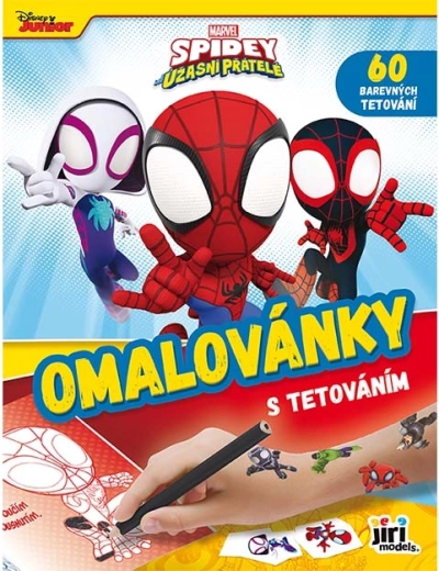 Spidey värviraamat ajutiste tätoveeringutega