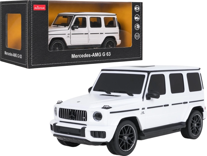 Valge metallmudel Mercedes-AMG G 63 mõõtkavas 1:24, RASTAR