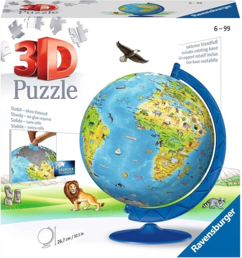 Ravensburger 3D pusle laste gloobus 180 tükki