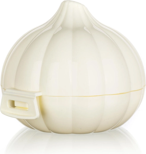ACCASA garlic box, cream, 8.5 × 8.5 × 7 cm