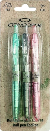 Pastapliiats CONCORDE EcoPen 0,5 mm, blister 3 tk