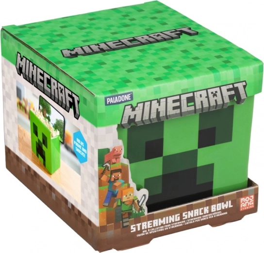 Minecraft Creeper bowl with phone stand