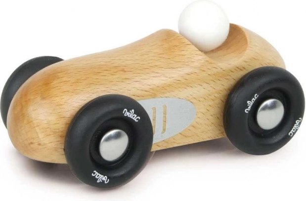 Vilac mini võidusõiduauto – naturaalne puit