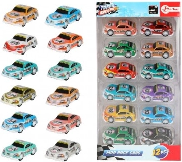 Mini võidusõiduautode komplekt – 12 tk