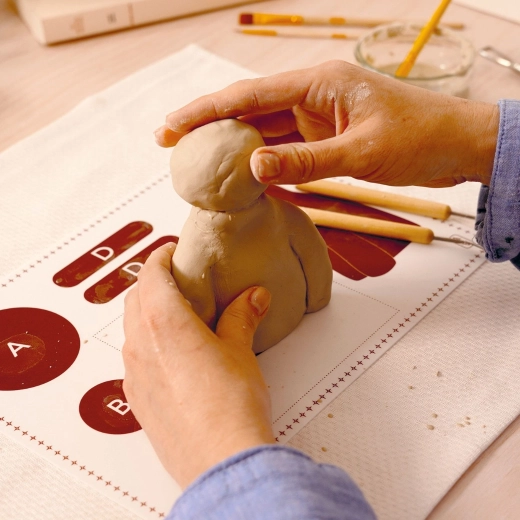 Soft, pliable clay for fine details