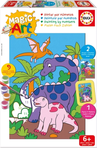 Educa paint by numbers dinosaur