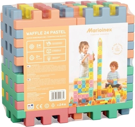 Ehituskomplekt Kuubik 24 pastelset detaili