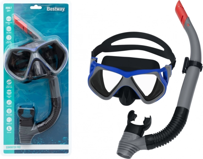 Snorgeldamise komplekt BESTWAY – mask ja snorkel – must
