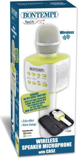 Wireless Microphone with Protective Case and Voice Changer