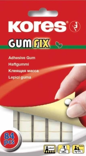 Kleepekitt KORES Gumfix, kahepoolne, 84 padjakest