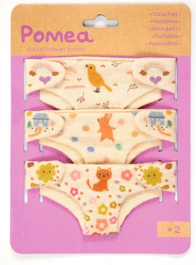 Djeco nukkude riidest mähkmete komplekt (3 tk)