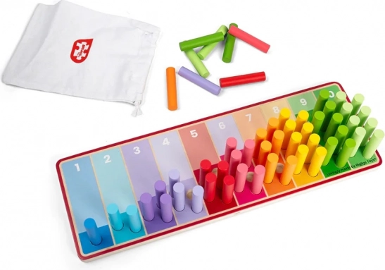 Rainbow Counting Sticks for Kids