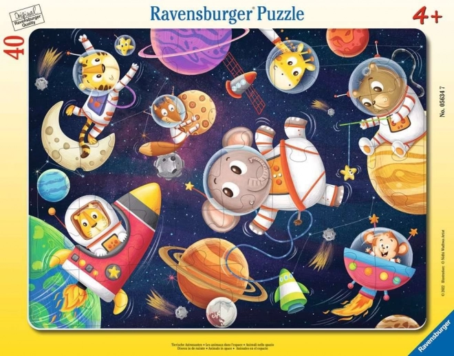 Animals in Space Puzzle 40 Pieces