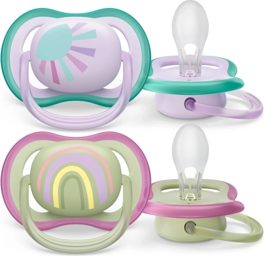 Philips AVENT Ultra Air vikerkaarega lutt tüdrukutele 0–6 kuud, 2 tk
