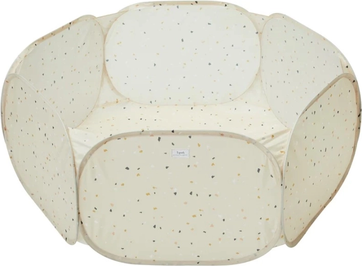 3 Sprouts dry ball pit made from recycled polyester, terrazzo beige