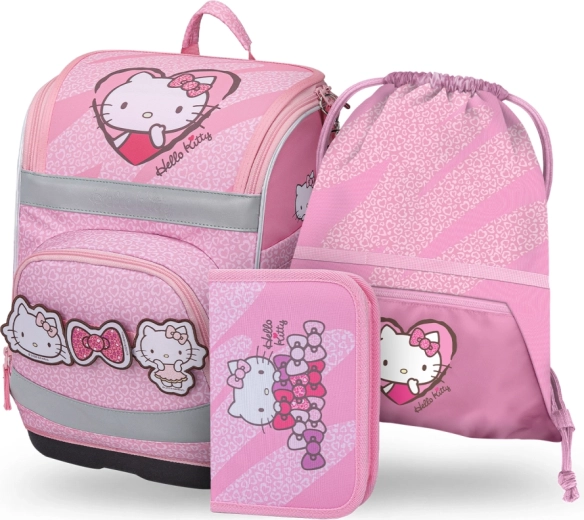 Koolikomplekt Baagl Zippy Plus Hello Kitty Sweet Leopard – koolikott, pinal ja sussikott